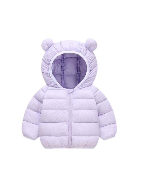 Baby Boys Girls Winter Coats Toddler Bear Hoods Down Jacket Infant Kids Light Puffer Padded Outwear