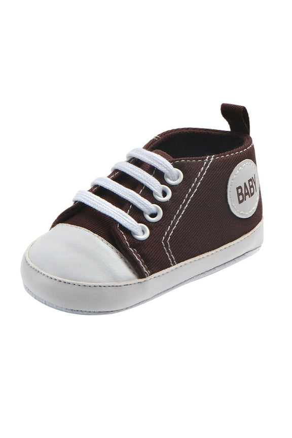 Baby Girls Boys Shoes Soft Anti-Slip Sole Newborn First Walkers High Top Canvas Denim Unisex Infant Sneaker