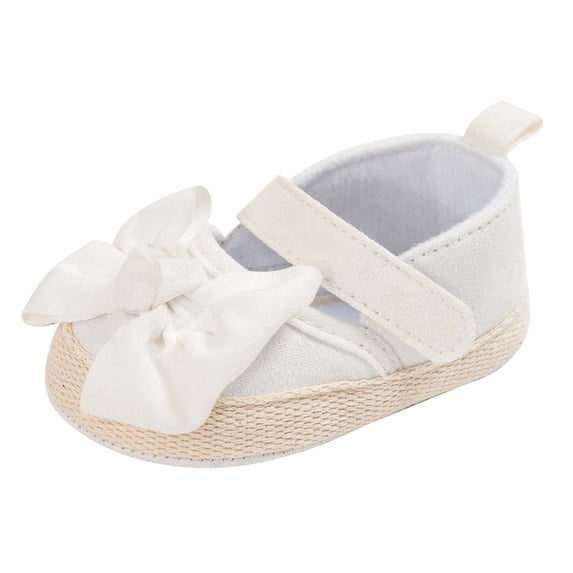Owordtank Baby Girls Mary Jane Flats Shoes with Non-Slip Soft Sole Toddler First Walkers Newborn Princess Dress Shoes