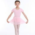 thumbnail image 1 of Owordtank Ballet Leotards for Girls,Toddlers Short Sleeve Dance Leotard with Removable Skirt Combo 2 Piece Ballet Tutu Dress, 1 of 7