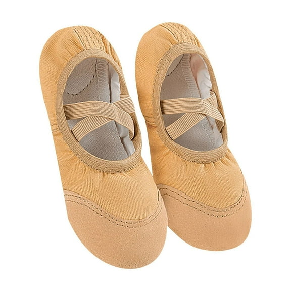 Owordtank Ballet Shoes Highly Stretch Canvas Adult Ballet Slippers Split Sole Yoga Dance Shoe for Girls Boys