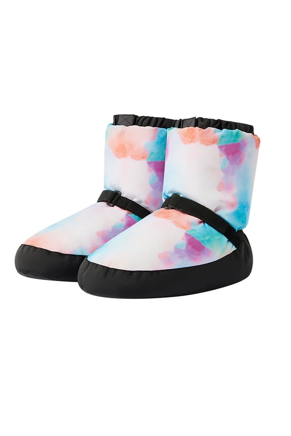 Ballet Warm Up Booties for Kids, Flat Dance Shoes Ankle Boots with Strap