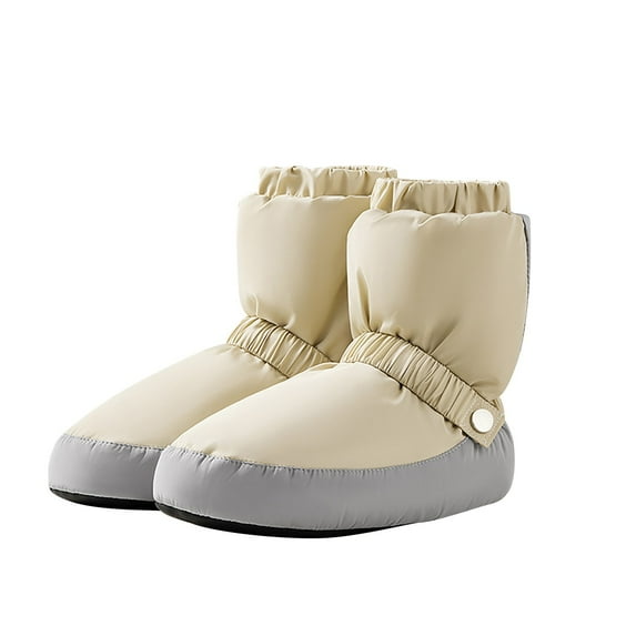 Owordtank Ballet Warm up Booties Dance Slippers Ankle Boots with Strap
