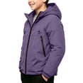 thumbnail image 1 of Owordtank Boys Hooded Light Puffer Jacket Water Resistant Zip Up Warm Winter Coat With Zipper Pockets, 1 of 6