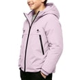 thumbnail image 1 of Owordtank Boys Hooded Light Puffer Jacket Water Resistant Zip Up Warm Winter Coat With Zipper Pockets, 1 of 6