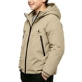 thumbnail image 1 of Owordtank Boys Hooded Light Puffer Jacket Water Resistant Zip Up Warm Winter Coat With Zipper Pockets, 1 of 6