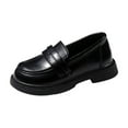 thumbnail image 1 of Owordtank Boys Shoes Girls Slip On Leather Loafer Tassel Bow School Dress Shoes for Girls Shoes for Boys, 1 of 7