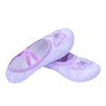 thumbnail image 1 of Owordtank Butterfly Ballet Shoes for Girls Ballerina Flats for Kids Dance - Soft Satin, Split Sole, 1 of 5