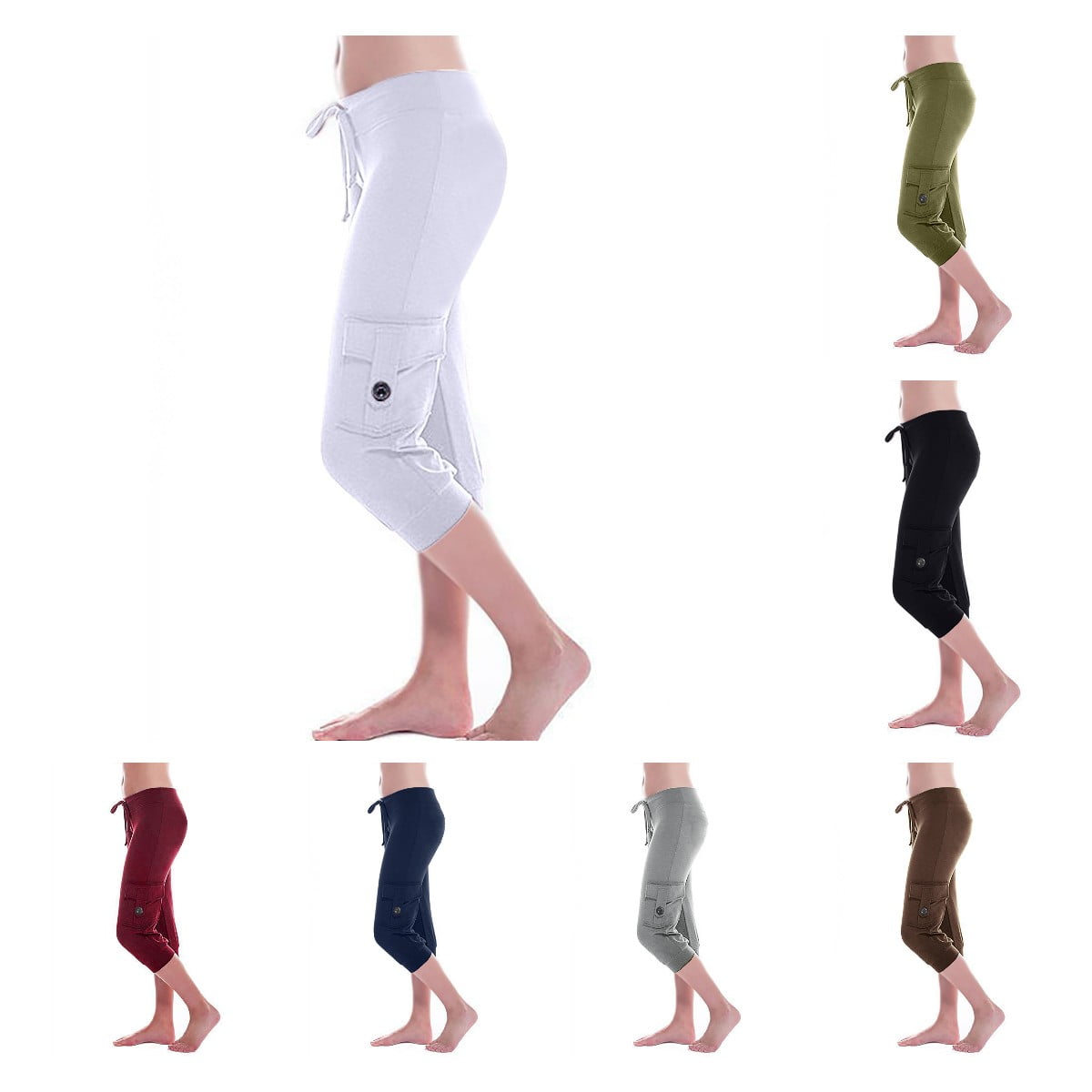 Owordtank Cargo Capris for Women with Pockets for Casual Summer 2023 ...