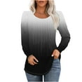 thumbnail image 1 of Owordtank Cotton Sweatshirts for Women Color Block Crewneck Shirt Long Sleeve Tops Sweatshirts Tops Shirts, 1 of 7
