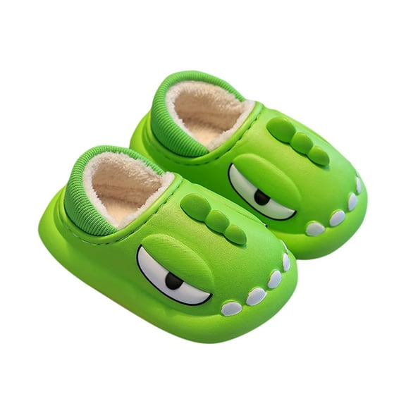Owordtank Cute Dinosaur Beach Slides for Toddler Little Kids Boys and Girls Anti-Skid Slippers Home Bath Slippers