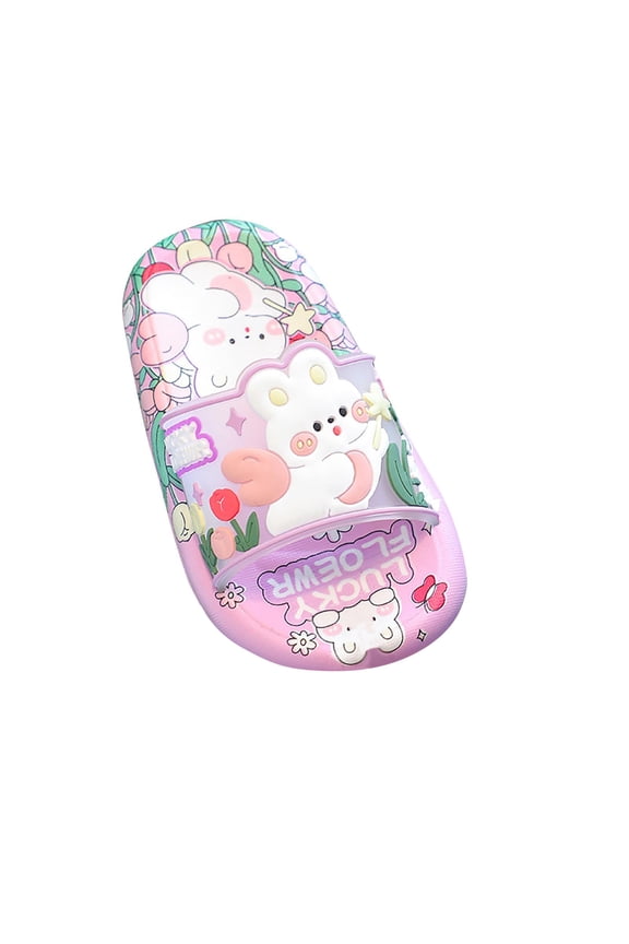 Cute Kawaii Multi Colored Bunny Rabbit Pillow Slipper Cloud Slides Non-Slip Summer Slipper