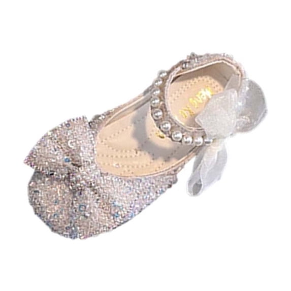 Owordtank Dance Shoes For Girls Childrens Shoes Pearl Rhinestones Shining Kids Princess Ballet Shoes