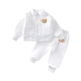 thumbnail image 1 of Owordtank Fall Outfit for Toddler Boy Girl Long Sleeve Bear Sweatshirt Pant Sets Winter Pullover Clothes, 1 of 3