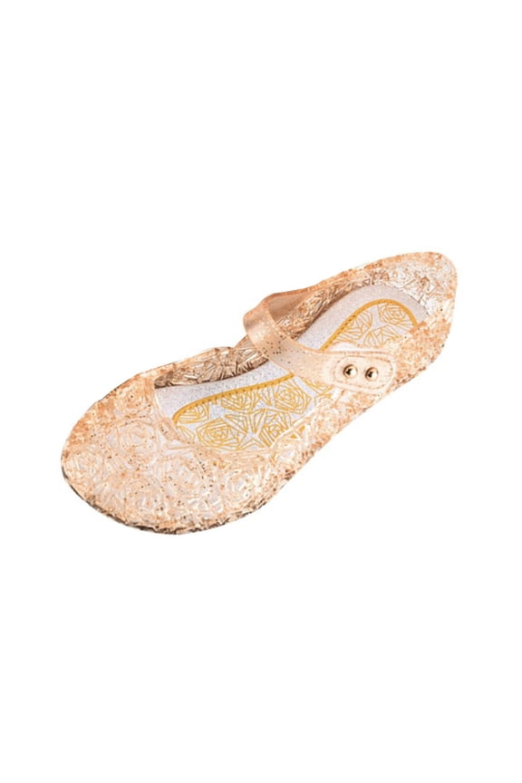 Flats Mary Jane Dance Party Shoes, Snow Queen Princess Birthday Sandals for Little Girls, Toddler