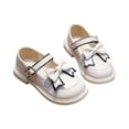 thumbnail image 1 of Owordtank Flower Girl Dress Shoes Toddler Mary Janes Bow Wedding Pumps Party Closed Toe Low Heel Pumps, 1 of 6