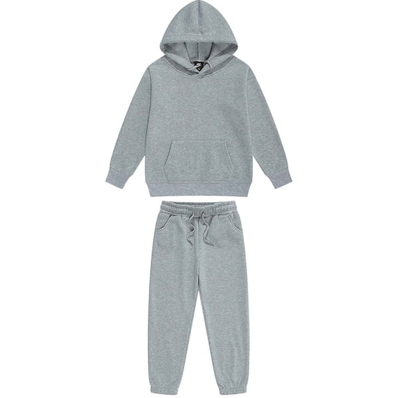 Owordtank Girls Boys 2 Piece Tracksuit Athletic Sweatsuits Sets Hooded Sweatshirt and Jogger Sweatpants Clothing Sets