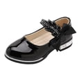 thumbnail image 1 of Owordtank Girls Dress Shoes Low Heel Flats Wedding Party Glitter Mary Jane School Uniform Shoes for Kids Toddler, 1 of 8