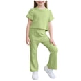 thumbnail image 1 of Owordtank Girls' Long Sleeve Lounge Set Two Piece Pant Set Lightweight Sweat Set for 2-10T, 1 of 6