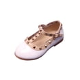 thumbnail image 1 of Owordtank Girls Mary Jane Flat Shoes Non Slip Comfortable Soft Sole Princess Toddler Party Wedding Dress Shoes, 1 of 7