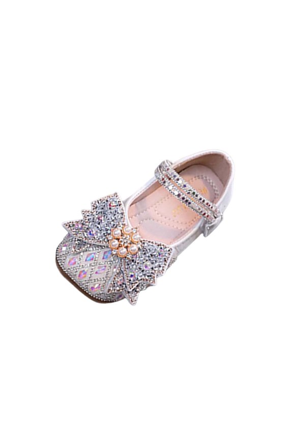 Girls' Sandals Fashion Spring SummerSandals Dress Dance Performance Princess Shoes Pearl Rhinestone Big Bow