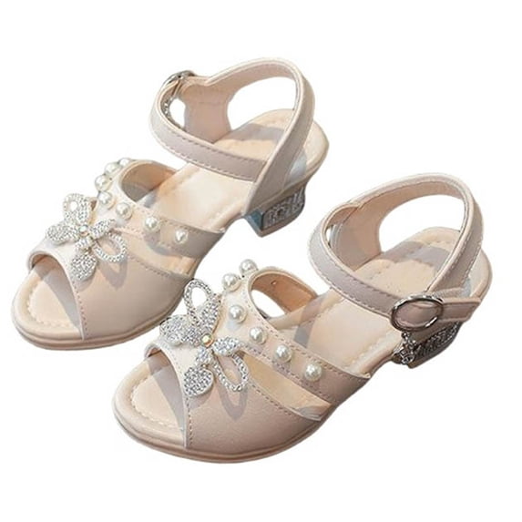 Owordtank Girls Sandals Open Toe Sandals for Kids Girls Toddler Girls Sandals Soft Flat Summer Baby Flower Girl Shoes