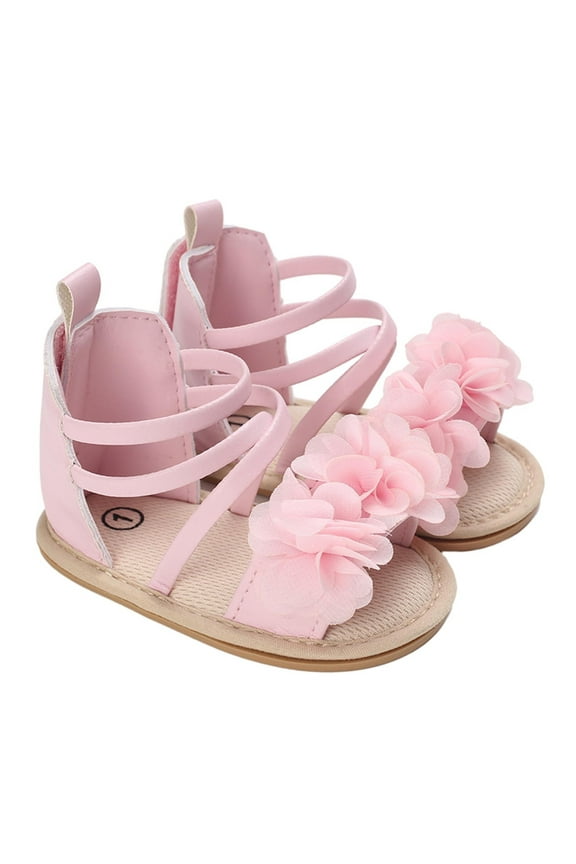 Infant Baby Girls Sandals Summer Crib PU Leather Bowknot Soft Anti-Slip Rubber Sole Toddler First Walkers Shoes