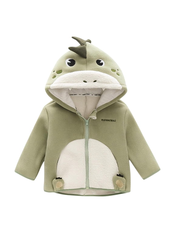 Kids 3D Bunny Hooded Fleece Zip Jacket White Belly Paw Embroidery Pocket Cute Warm Outerwear