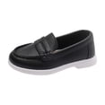 thumbnail image 1 of Owordtank Kids Comfortable & Lightweight Loafers Classic Leather Moccasins Thick-Sole Casual Business Work Flats, 1 of 8