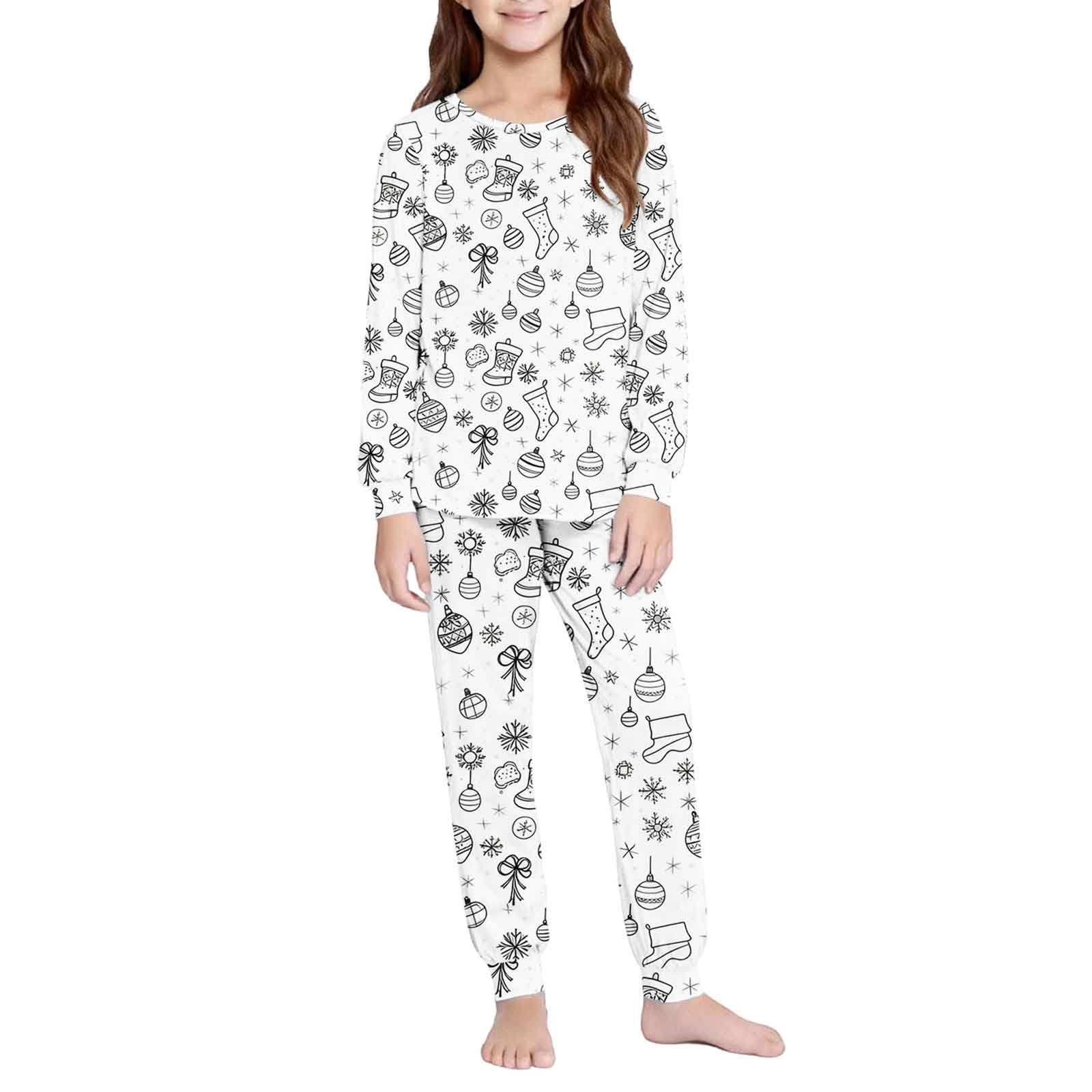 Owordtank Kids DIY Hand Painted Colorable Tops and Pants Set Boys Girls Funny Cartoon Coloring Blouse and Pants 2 Piece Sets