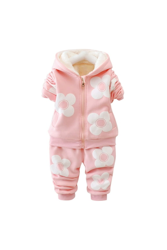 Kids Fleece Jacket Infant Girls Baby Outfits Coats Hooded Thick Romper Warm Winter Jumpsuit Girls Kids Sherpa