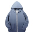 thumbnail image 1 of Owordtank Kids Gradient Full Zip Hooded Sweatshirt Jacket With Front Kangaroo Pocket, 1 of 5