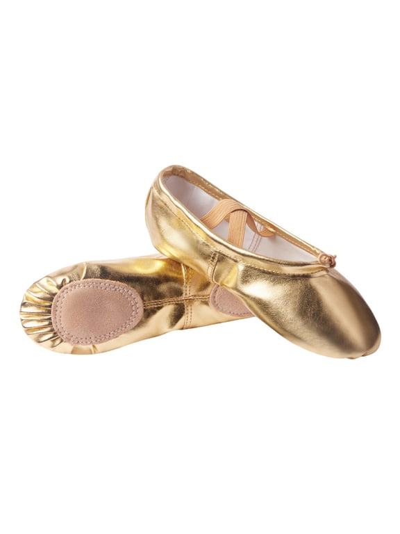 Kids Lace-up Jazz Dance Shoes Canvas Soft Leather Split Sole Ballet Boots for Girls Boys