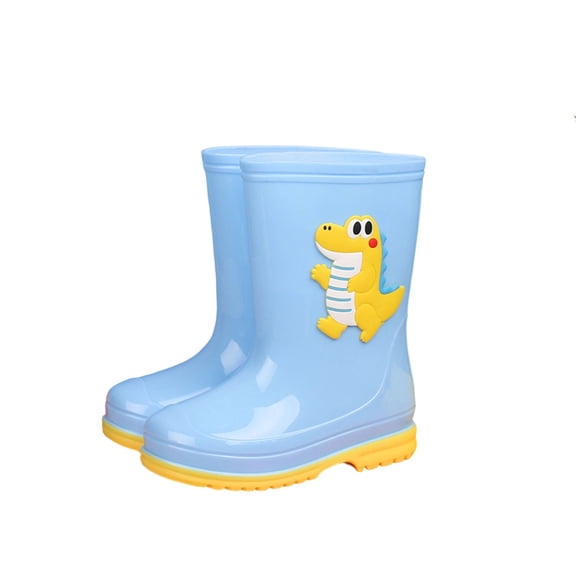 Owordtank Kids Rain Boots Toddler Rain Shoes Children Waterproof Boots for Boys and Girls Classic Children Rainboots PVC Rubber