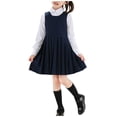 thumbnail image 1 of Owordtank Kids School Uniform Dress: Cute Pleated Knee-Length Sleeveless Jumper Dress for Girls, Preppy Style & Everyday Outfit, 1 of 7