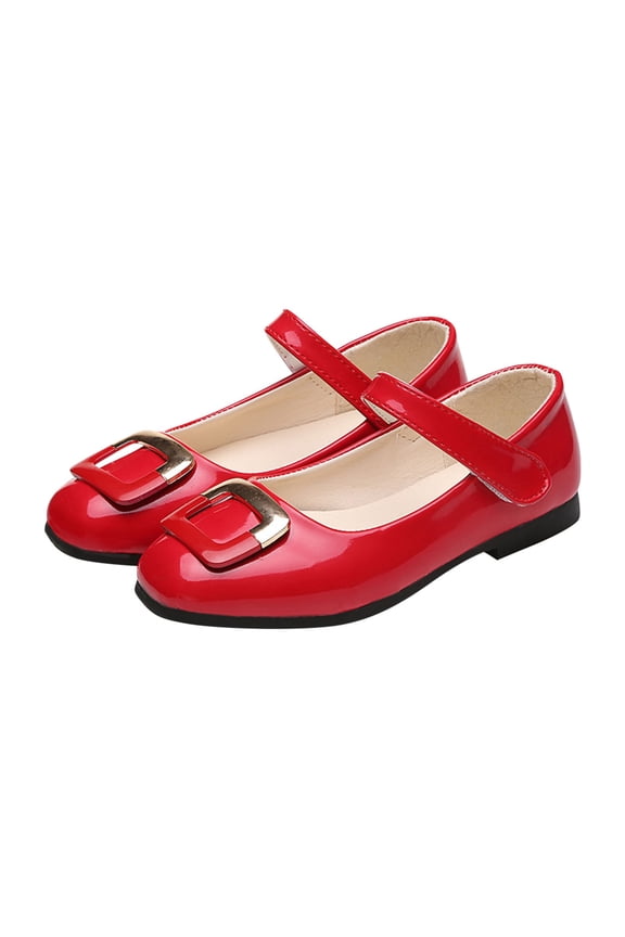 Leather Mary Jane Flats for Women Dressy Comfortable Square Toe Ballet Flats with Ankle Strap