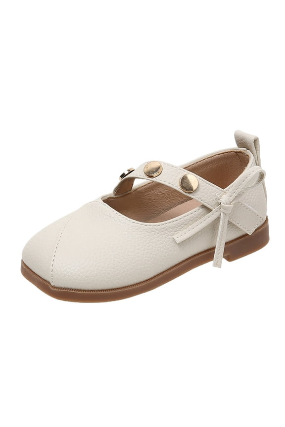 Little Girl Mary Jane Dress Shoes Ballet Flats Birthday Party School Bowknot Princess Uniform Oxford Outdoor Shoe