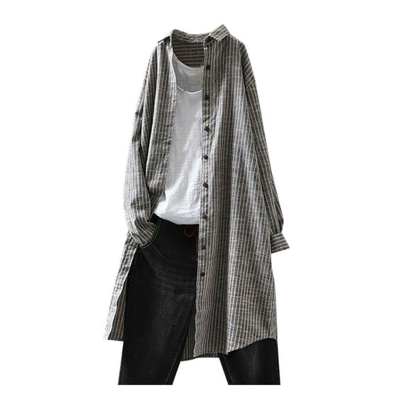 Owordtank Long Sleeve Button Up Shirts for Women Long Sleeve Button Front Shirt Print Button Down Shirt