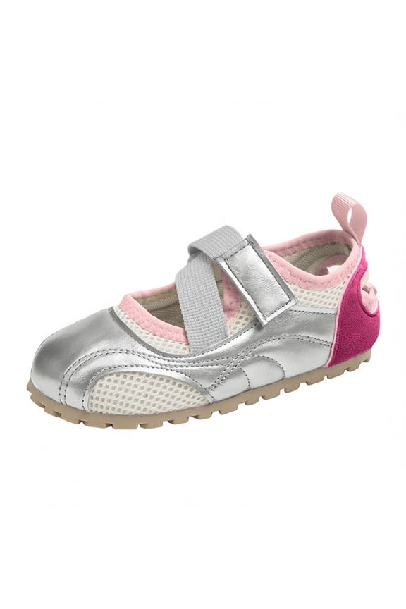 Mary Jane Shoes for Girls Athletic Mesh Hollow Out Straps Sneakers Casual Soft Sole School Uniform Sport Flats Shoes