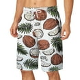 thumbnail image 1 of Owordtank Mens Beach Vacation Bermuda Shorts Drawstring Elastic Waist Flat Front Shorts with Pockets, 1 of 5