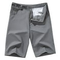 thumbnail image 1 of Owordtank Mens with Pockets Bermuda Shorts Casual Beach Outdoor Pure Color Cargo Shorts, 1 of 6
