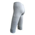 thumbnail image 1 of Owordtank Plus Size Yoga Sports Capris for Women Solid Color Running Cropped Leggings, 1 of 4