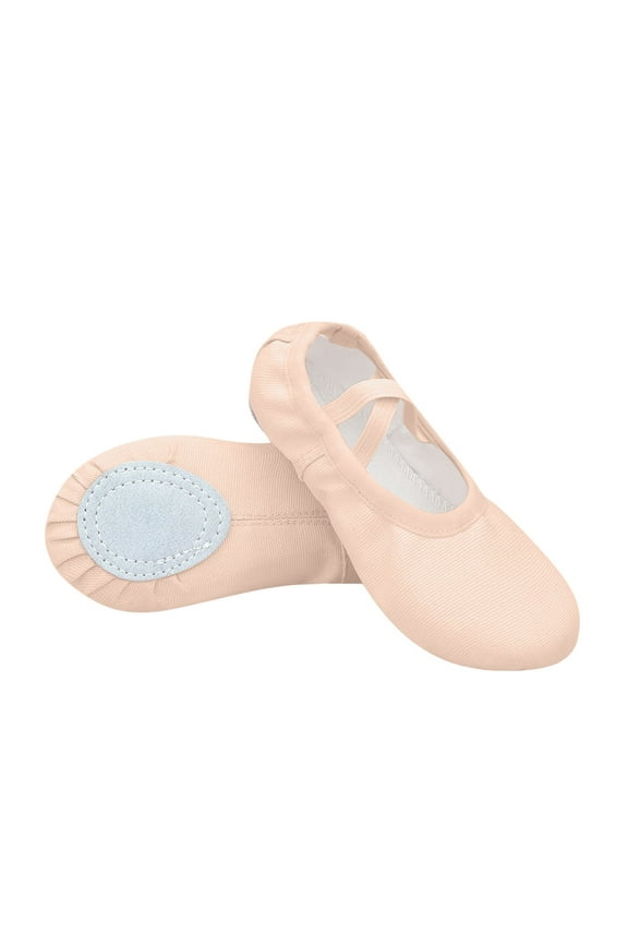 Shoes for Girls Ballet Dance Slippers Boys Soft No-Tie PU Leather Ballerina Shoes for Toddler