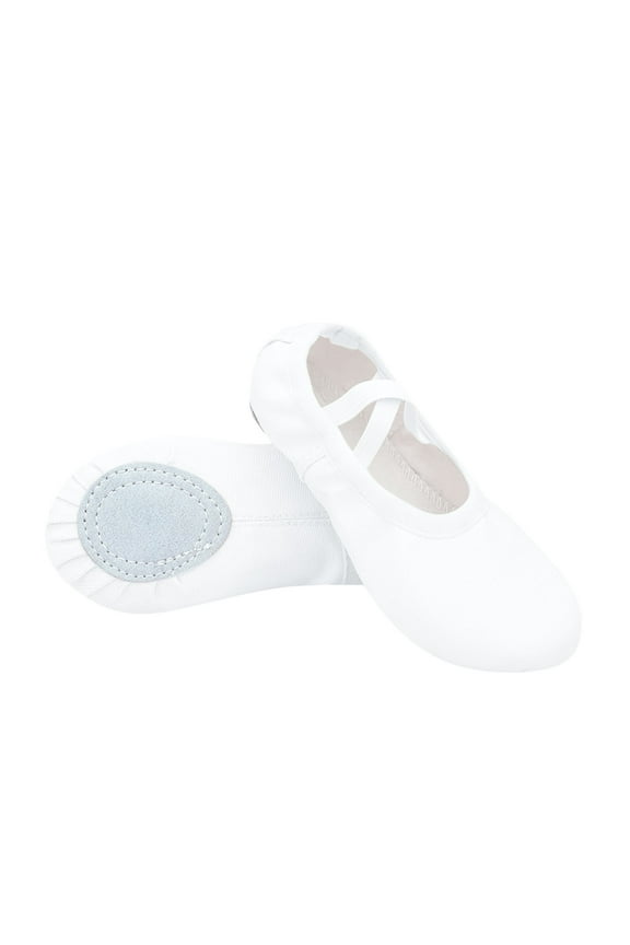Shoes for Girls Ballet Dance Slippers Boys Soft No-Tie PU Leather Ballerina Shoes for Toddler