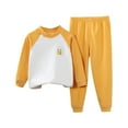 thumbnail image 1 of Owordtank Soft Warm Cotton Modal Character Long Sleeve Snug-Fit Pajama Long Sleeve Sleepwear Daily, 1 of 3
