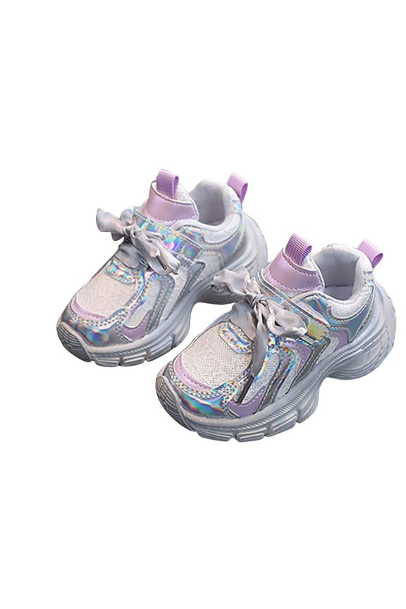 Tennis Shoes for Girls Boys Sports Slip On Sneakers Lightweight Walking Outdoor School Running Lace Up Chunky Shoes