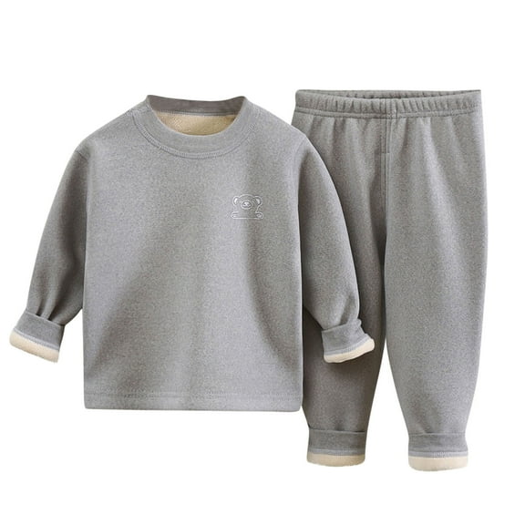 Owordtank Toddler Baby Boy Fall Winter Clothes Solid Color Long Sleeve Pullover Sweatshirt Tops Joggers Pants Outfit Set