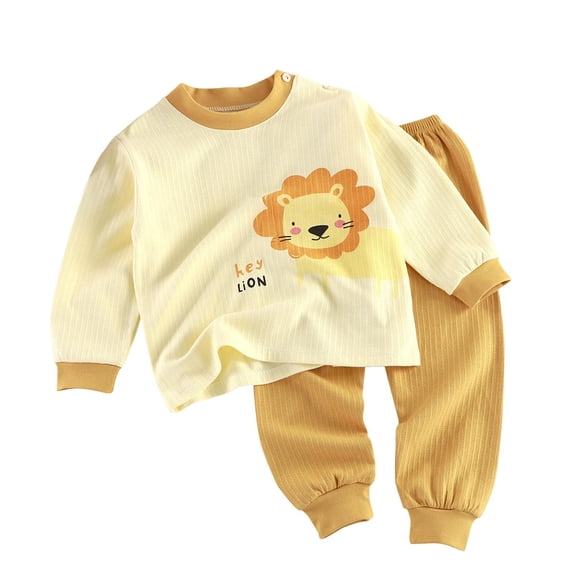 Owordtank Toddler Baby Girl Fall Outfit Infant Animals Print Sweatshirt Tops and Jogger Pants Girl Clothes
