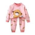 thumbnail image 1 of Owordtank Toddler Baby Girl Fall Winter Clothes Bear Embroidered Long Sleeve Sweatshirt Pants Outfits Set 2Pcs Sweatsuit, 1 of 5