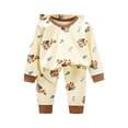 thumbnail image 1 of Owordtank Toddler Baby Girl Fall Winter Clothes Long Sleeve Crewneck Sweatshirt Pants Set for 6M-10T, 1 of 3